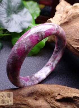 梅花碧玺蓝宝树化玉紫龙晶手镯