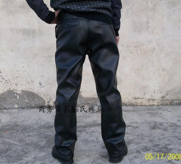 Pantalon cuir homme droit pour hiver - Ref 1494948 Image 3
