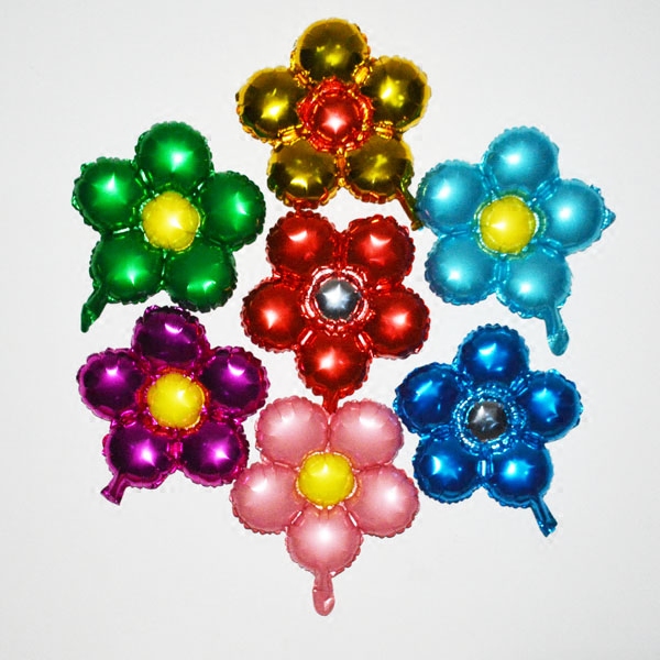 五瓣花朵气球圆花朵气球结婚宝宝生日周岁派对装饰用品铝镆气球