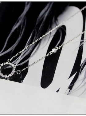 日韩风镶满钻百搭锁骨链