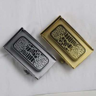 鳄鱼纹男士防过敏卡子内径自动扣