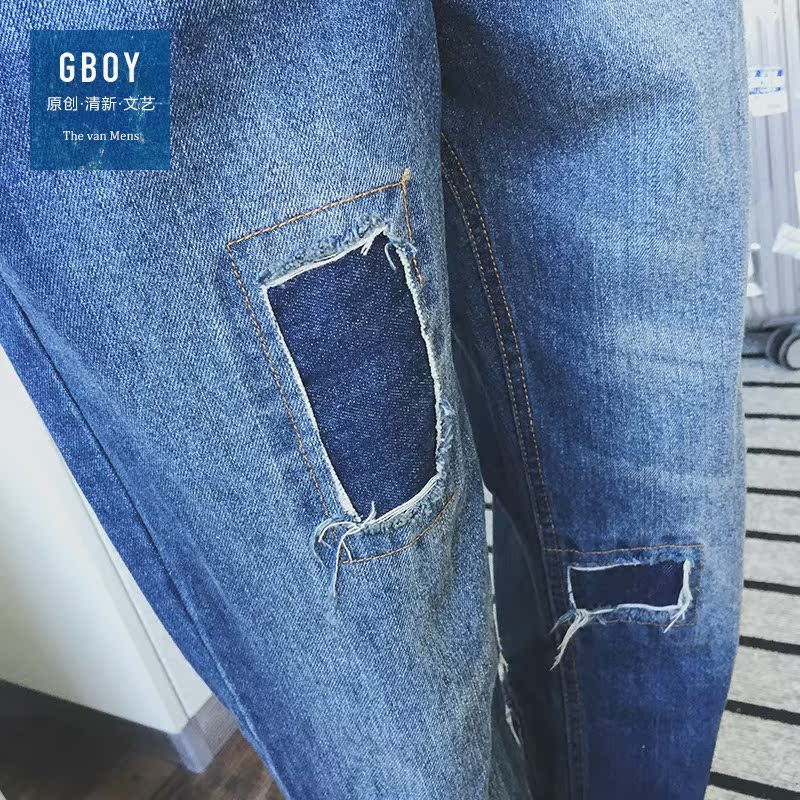 Jeans pour jeunesse droite en vrac en coton pour automne - Ref 1482872 Image 3