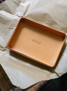 存在物Entity原色方植鞣复古牛皮革菩提文玩托盘子首饰桌面收纳盒