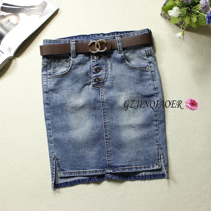 新款排扣牛仔裙女中裙韩版半身裙春夏高腰短裙优质布料弹力包臀裙|msdalam kategori Butik wanita / wanita, skirt - dari Buy2taobao.com untuk memberikan perkhidmatan ejen Taobao profesional membeli