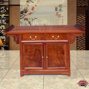 缅甸花梨中式仿古供桌包公柜包公台大果紫檀实木门厅玄关柜供佛桌