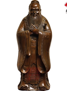 铜孔子摆件送老师长辈书房