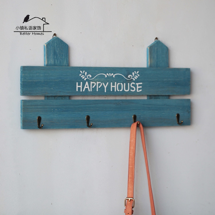 韩式田园实木壁饰挂钩衣帽架创意衣帽钩幼儿园儿童房毛巾挂钩
