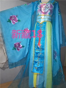 古装服装贵妃醉酒李玉刚反串同款舞台汉服唐装古筝拍摄蓝色演出服