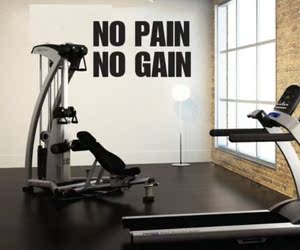 B106健身房会馆英文体育锻炼标语励志装饰舞蹈室玻璃背景墙贴纸