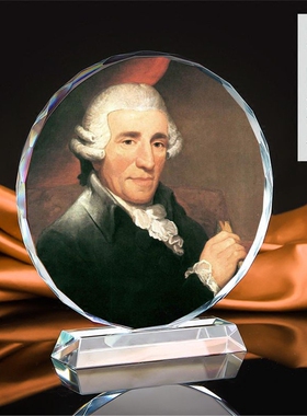 世界古典风画像纪念品水晶摆件