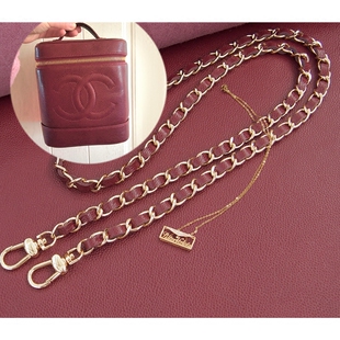 香包串皮链条定制小香穿皮包链条真皮包带串皮链子皮质包链条单买