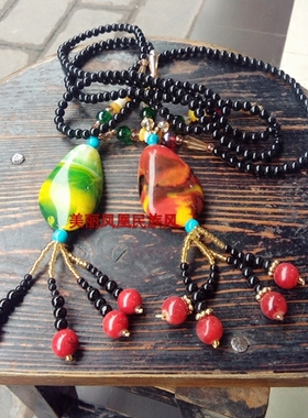 原创复古民族风手工串珠百搭项链