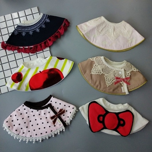 日式宝宝口水巾围兜婴幼儿装饰假领子儿童纯棉造型围嘴