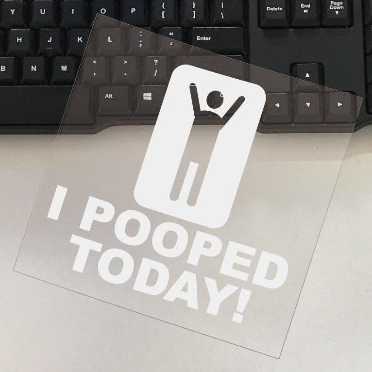 牛牛潮贴个性英文字母贴纸i pooped today后玻璃保险杠贴纸创意