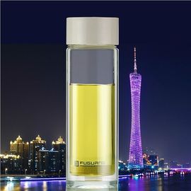 富光超大容量双层玻璃杯茶杯，680-900ml大号水杯子带盖水晶泡茶杯