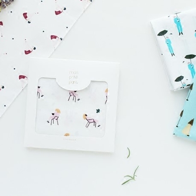 live work韩国可爱手绢小清新手帕纯棉通用大方巾餐巾发带装饰布