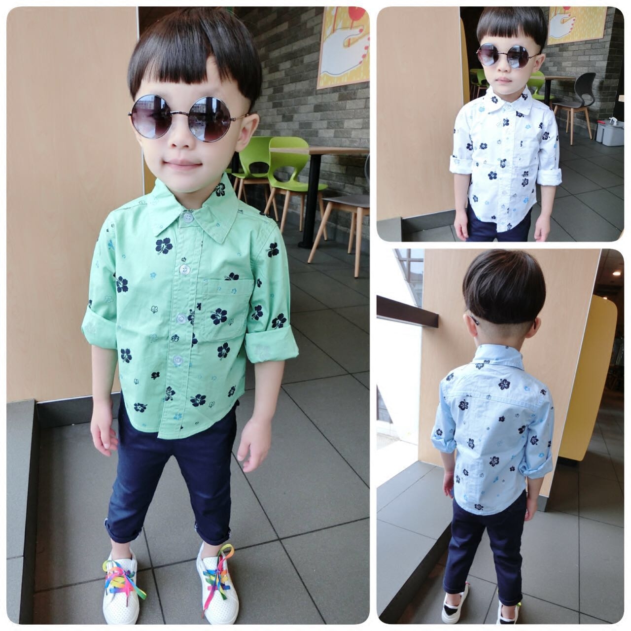 Chemise garcon à manche longue - Ref 2078427 Image 1