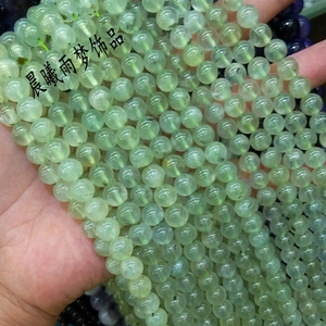 天然 无优化 A+葡萄石散珠6-8-10-12-14mm半成品 DIY串珠配件