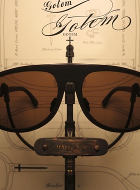 原创纯手工纯银十字空军牛角墨镜