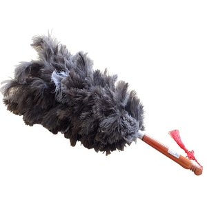 吴氏掸坊鸡毛掸子鸵鸟毛掸家用车用厂用实木伸缩杆超柔软除尘掸