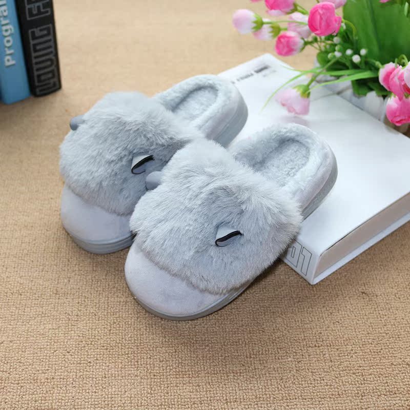 Chaussons enfants en suède pour hiver - semelle caoutchouc - Ref 987185 Image 1