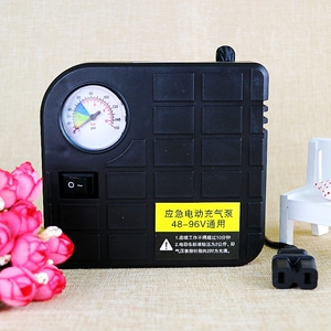 车载电动充气泵48V60V72V84V96v电摩电瓶车轮胎打气筒包邮充气泵