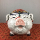 福寿双全猪钱罐存钱罐储蓄罐陶瓷公仔可爱创意摆件成人儿童礼品