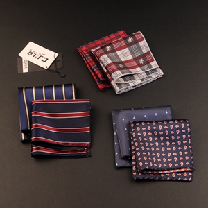 英伦复古花纹口袋小方巾 男士西装纯色点点口袋巾 礼服胸巾