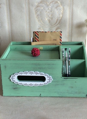 多功能纸巾盒创意客厅茶几遥控器收纳盒家用抽纸盒欧式餐巾纸抽盒