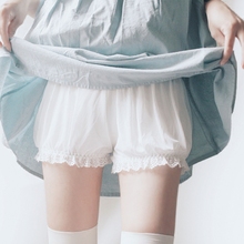 春夏蕾丝不卷边可爱少女安全裤防走光纯棉大码打底学生保险短裤女