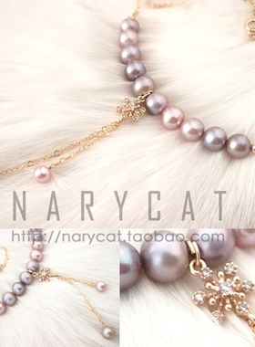 narycat淡水珍珠甲状腺微笑项链