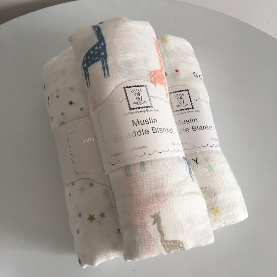 新生婴儿夏季单层 竹棉纱布浴巾襁褓巾 盖毯遮阳毯swaddle超薄