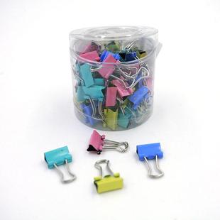 60pcs/lot 15mm colorful metal binder clips paper clip office