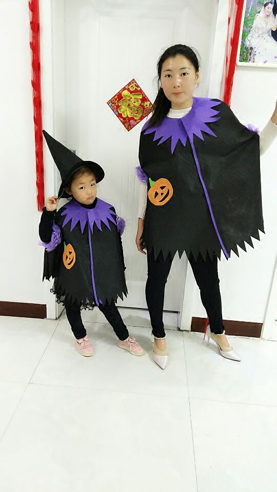 万圣节亲子装diy女巫男时装秀