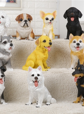 树脂工艺品仿真狗礼物名犬