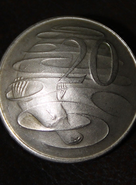 手工制作养牛硬币扣 真硬币 财布扣 鸭咀兽 镍币28mm D27一17