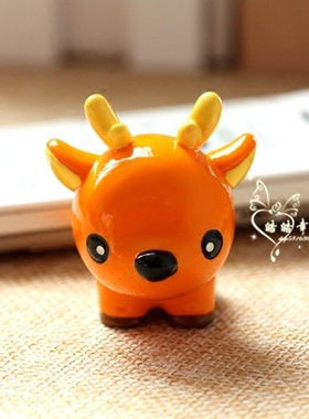 日本制奈良大头小鹿摆件