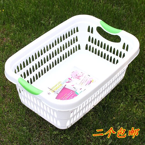 塑料收纳篮 纳物筐 整理储物筐 水果蔬菜篮 衣服被子玩具箱 酒店