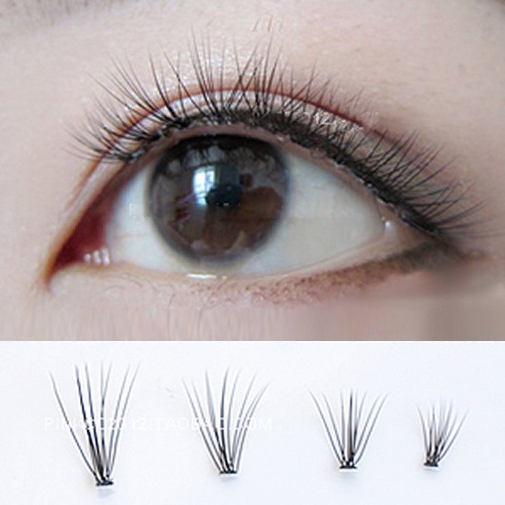 60pc/set individual black mink fake false eyelashes natural