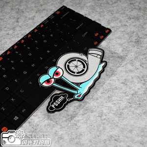 S.T ART潮贴 蜗牛涡轮卡通可爱改装车Q版装饰贴纸遮挡划痕个性贴