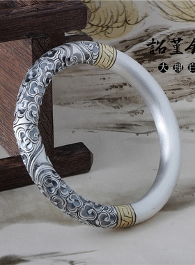 足银孙悟空定海神针如意齐口手镯