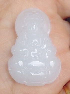 玻璃天然挂件阿富汗观音玉吊坠