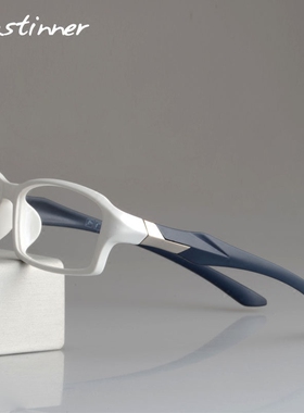 韩版TR90近视眼镜框超轻全框眼镜架白色镜框运动休闲老花平光撞色