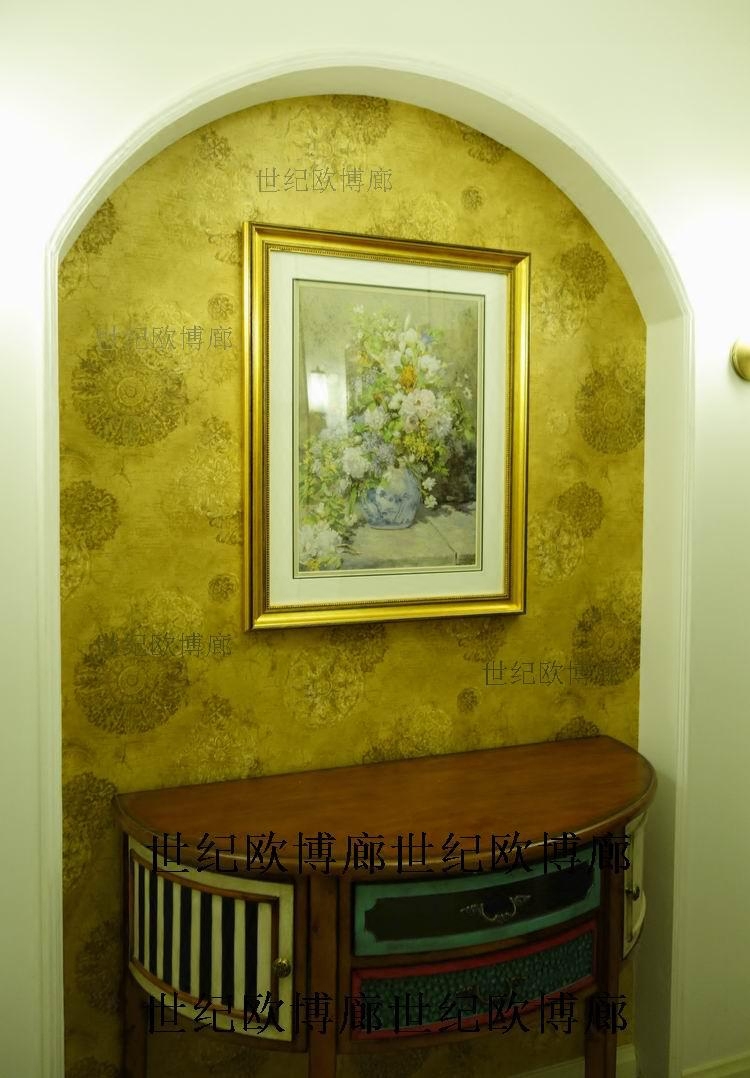 授权纯进口原版画芯美式家居 法式玄关装饰画 雷诺阿春之花束