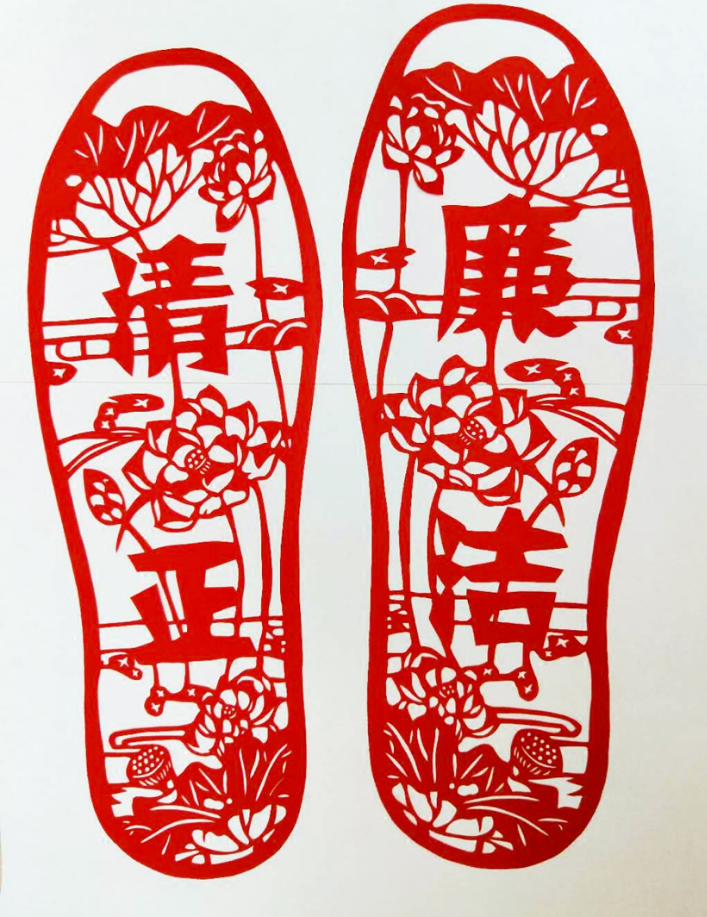 廉洁清正剪纸 纯手工刀刻双面红宣纸 单张40*15cm 可贴可装裱 廉