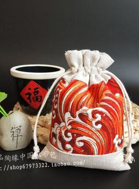 原创吉祥古典布袋子中国风抽绳小香囊空袋随身装中药香囊包装袋