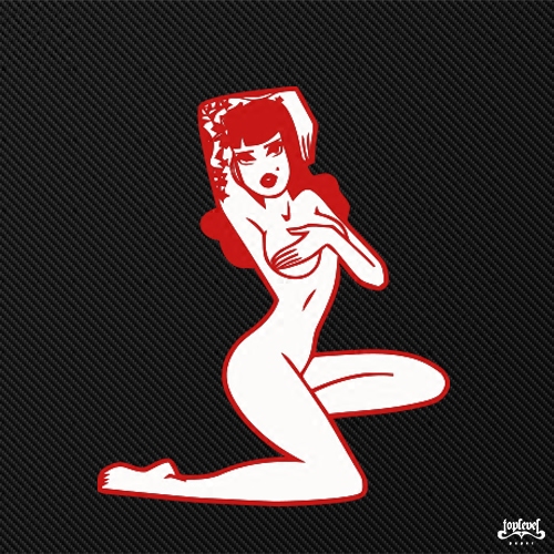 tlp潮品美女风挡油箱盖反光贴