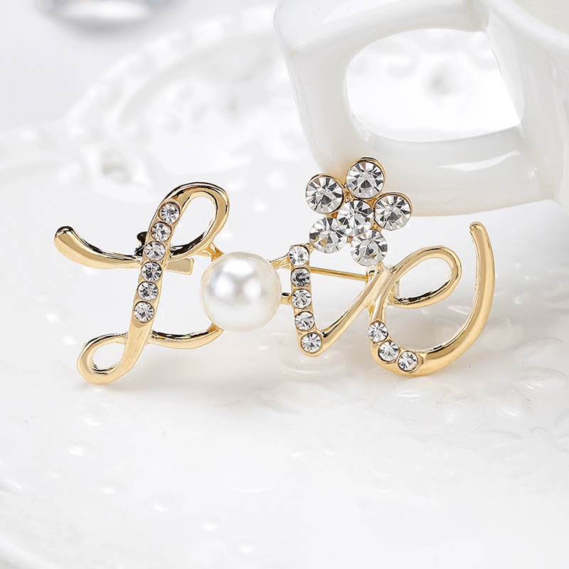 Hàn quốc Rhinestone Trâm Phụ Kiện Thời Trang Tinh Thể Màu Trắng Phần Trên Áo Đàn Bà Bầu Không Khí Sang Trọng Sang Trọng Pins Phù Hợp Với Áo Khoác Phụ Kiện