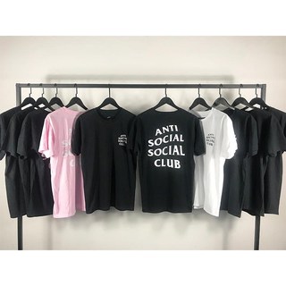 Guo验assc字母短袖夏anti social social club美潮男女情侣t恤潮