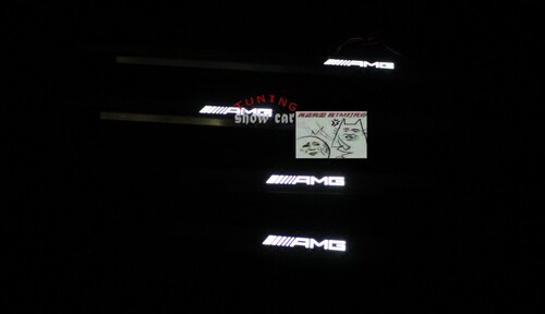 W463 G320G350G400G500 升级 AG 款 LED 灯 迎宾踏板 门槛条